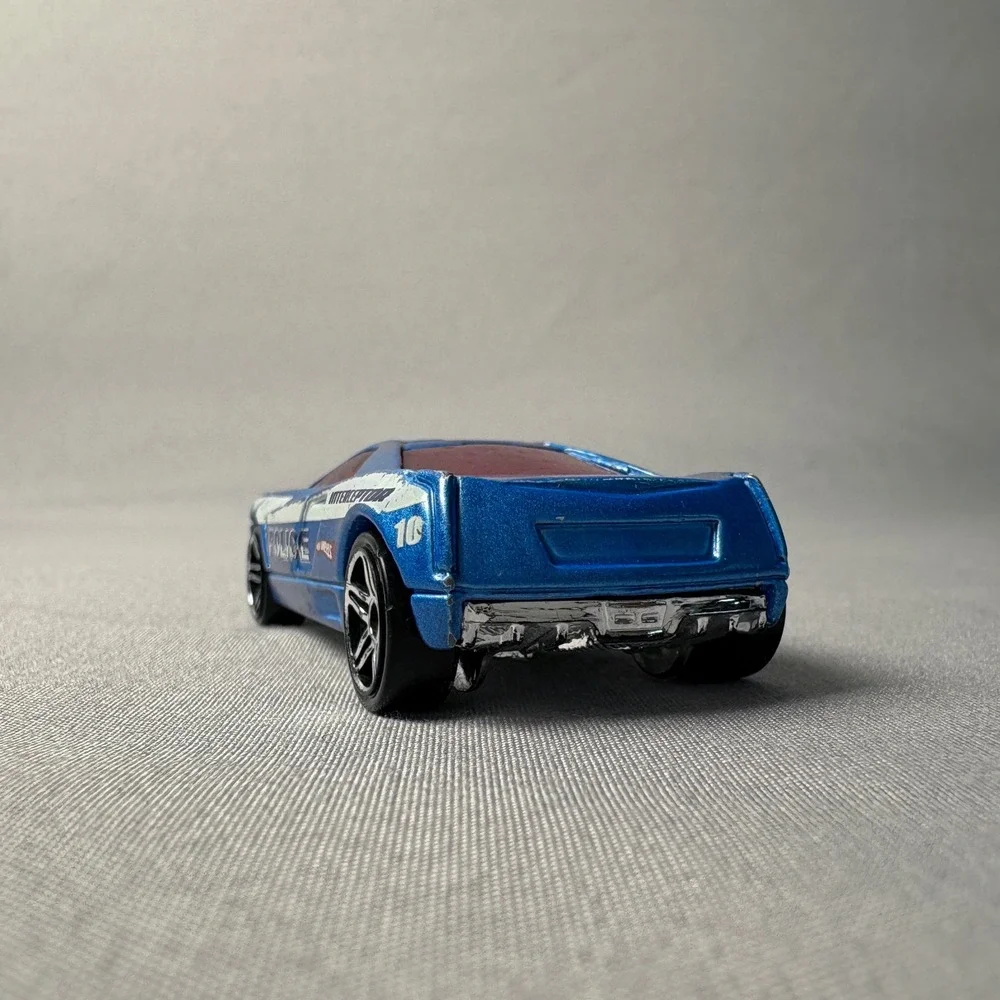 Hot Wheels Cadillac Cien Interceptor Police Blue Diecast Car 2002 Mattel B44